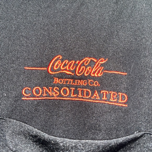 COCA-COLA Merchandiser Employee Uniform Polo Shirt Short‎ Slv Black Size L Large - Picture 2 of 6